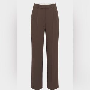Aritzia Rich Mocha Brown Effortless Pants in crepette size L